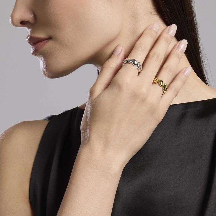 Anello contrarié in argento Capogiro