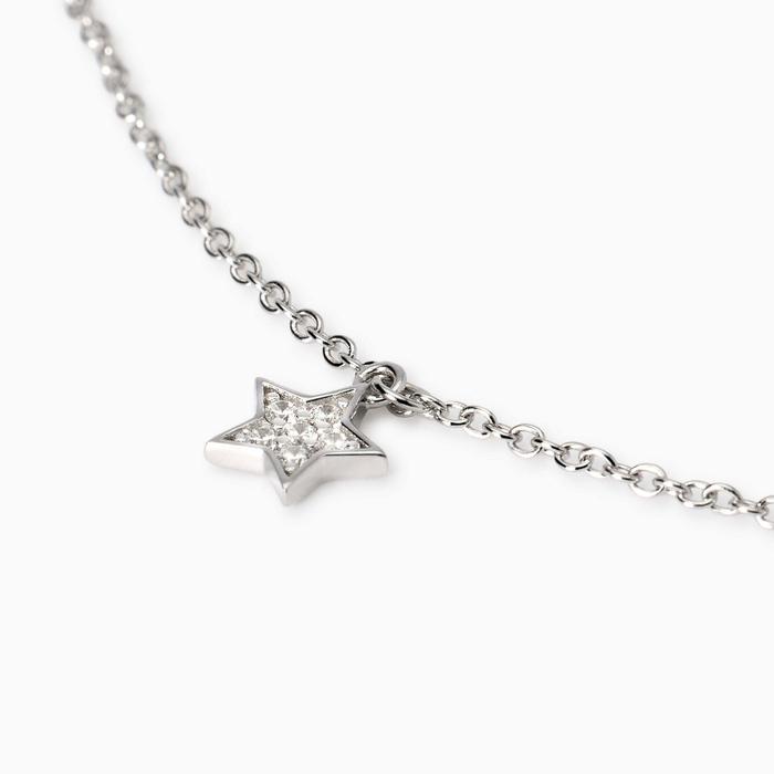Cavigliera con zirconi e ciondolo stella Long Beach