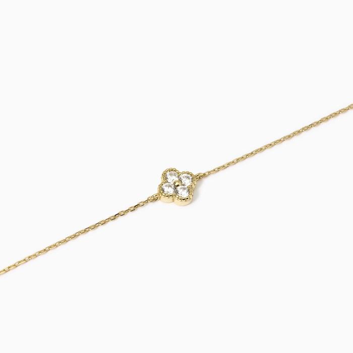 Jasmine Flower Gold Plated Silver Bracelet