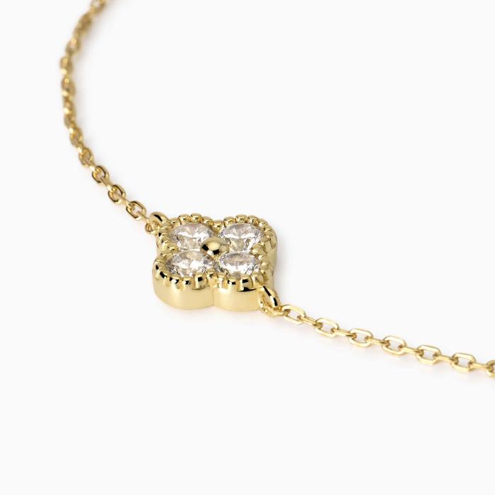 Jasmine Flower Gold Plated Silver Bracelet