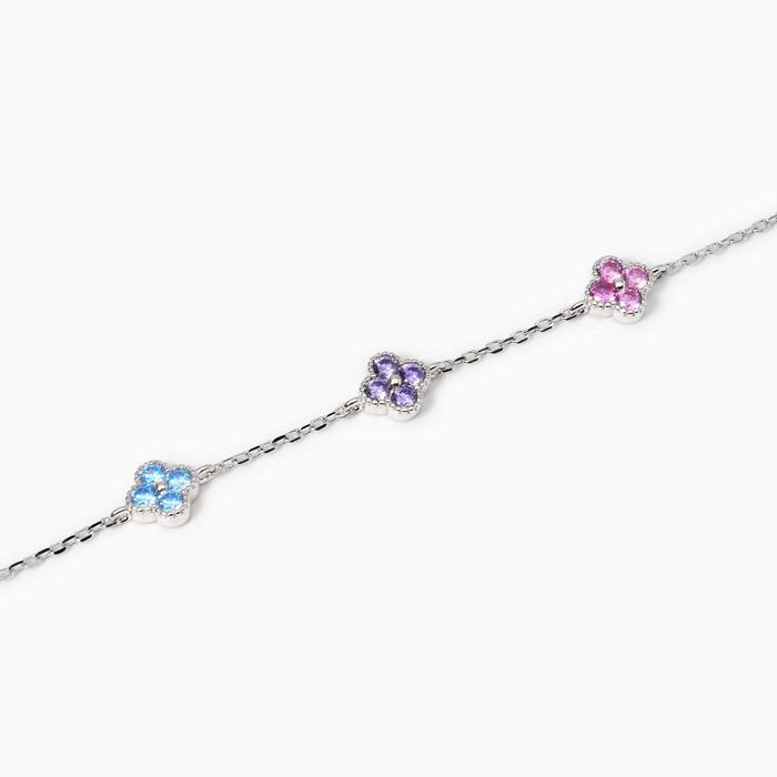 Bracciale in argento dorato con fiore Jasmine