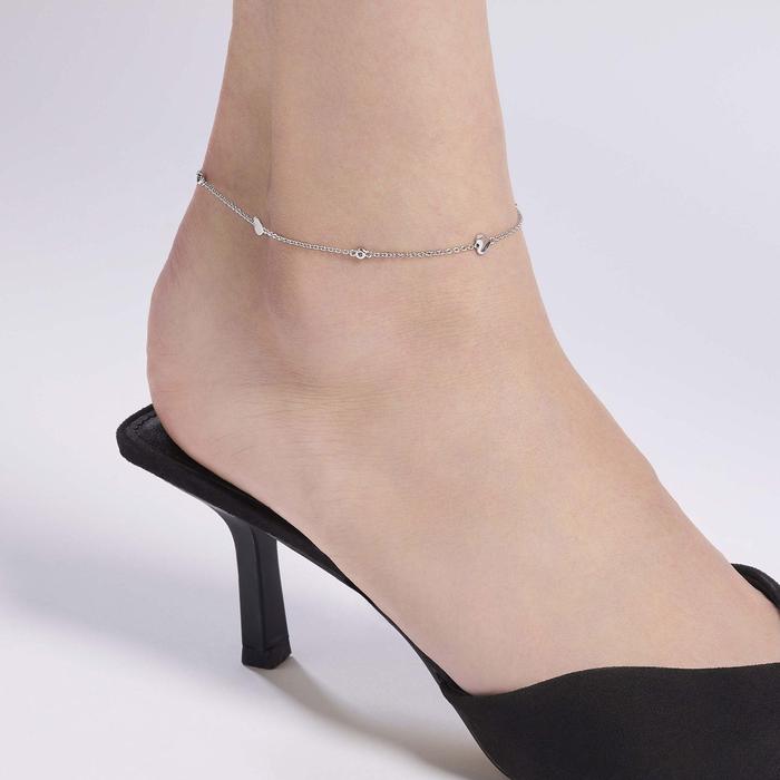 Cavigliera regolabile da donna con cuori Long Beach