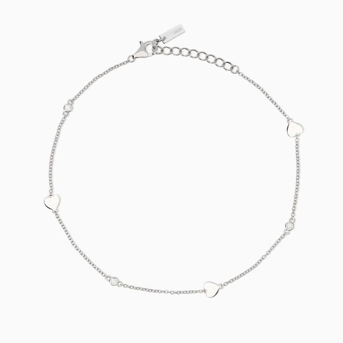 Cavigliera regolabile da donna con cuori Long Beach