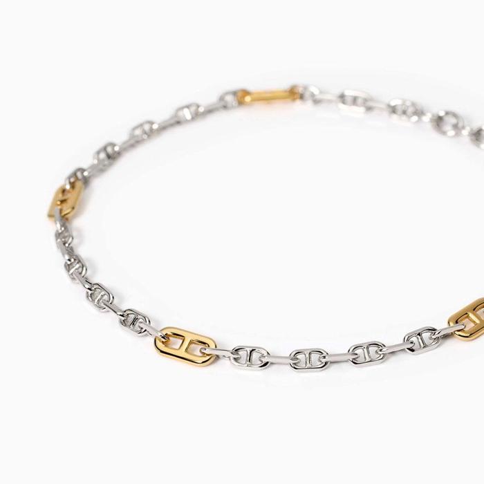 Bracciale da uomo con elementi placcati oro Skipper