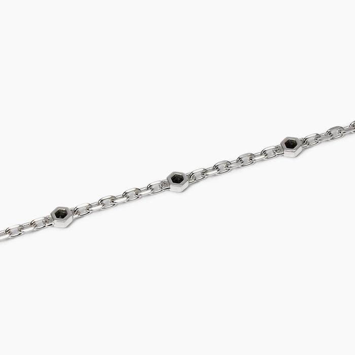 Bracciale da uomo con catena forzatina e zirconi City Square