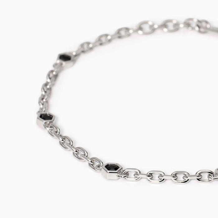 Bracciale da uomo con catena forzatina e zirconi City Square