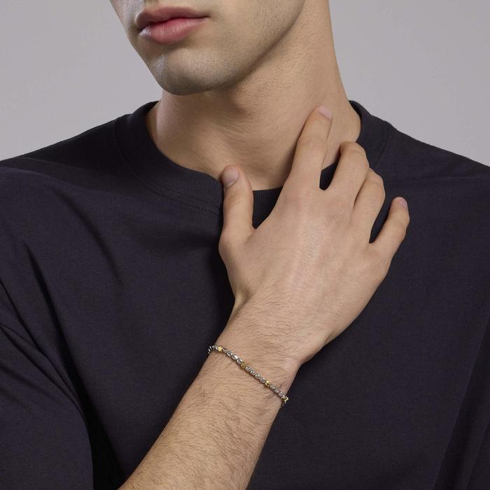 Bracciale regolabile con elementi placcati oro California