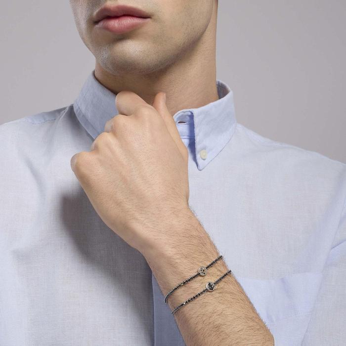 Bracciale tennis da uomo con ancora Cruise