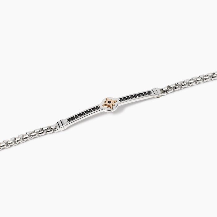 Bracciale con placca centrale rosa dei venti Cruise