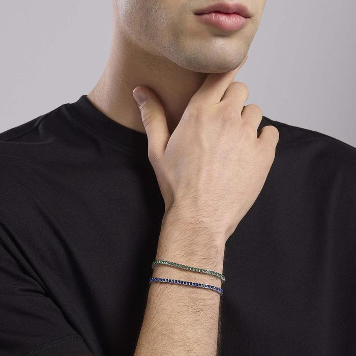 Men's tennis bracelet with synthetic sapphires | Mabina Gioielli Tennis Club