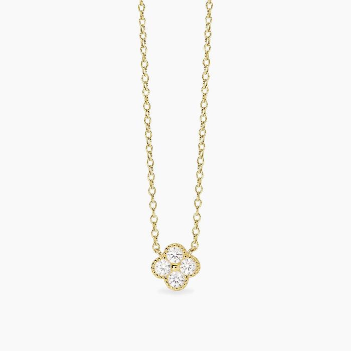 Girocollo con ciondolo fiore in zirconi Jasmine