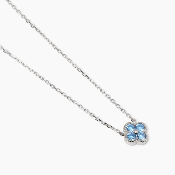 Girocollo con ciondolo fiore azzurro Jasmine