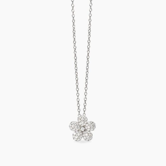 Girocollo in argento con fiore in zirconi Maledetta Primavera