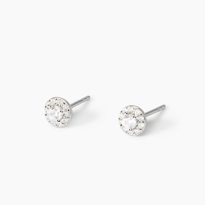 Milanesienne zirconia stud earrings