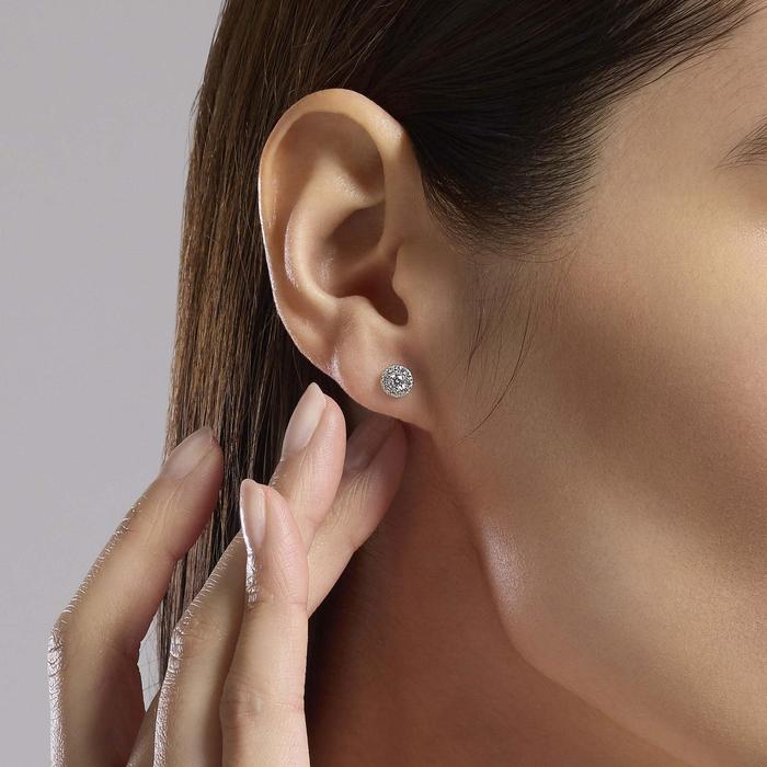 Milanesienne zirconia stud earrings