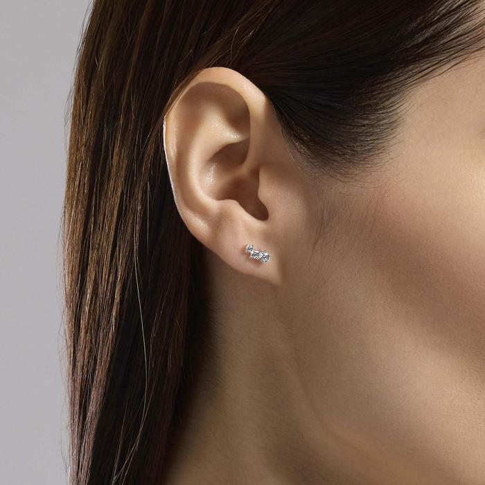 Little Joy Trilogy Stud Earrings with Zirconia