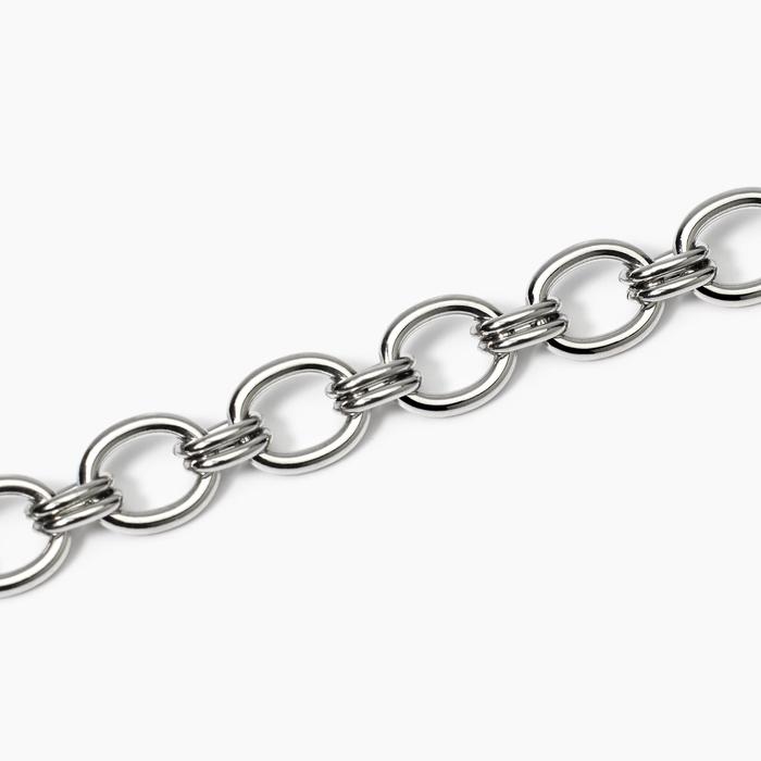 Steel bracelet with wide chain