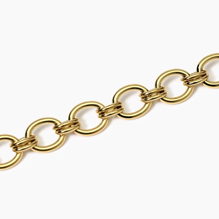 Steel bracelet with wide chain