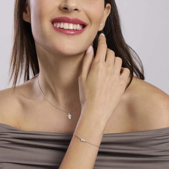 Girocollo con ciondolo bimba e diamante lab-grown My Diamond