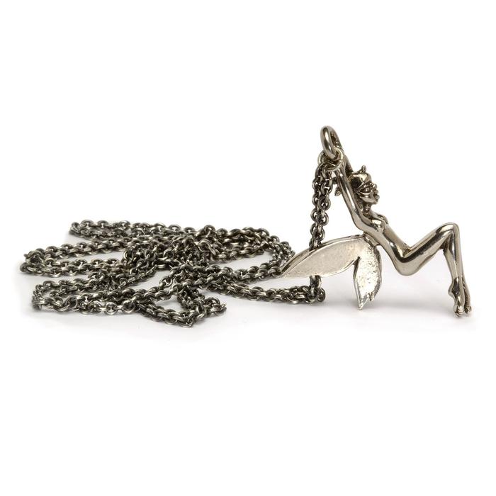Silver Necklace with Elf