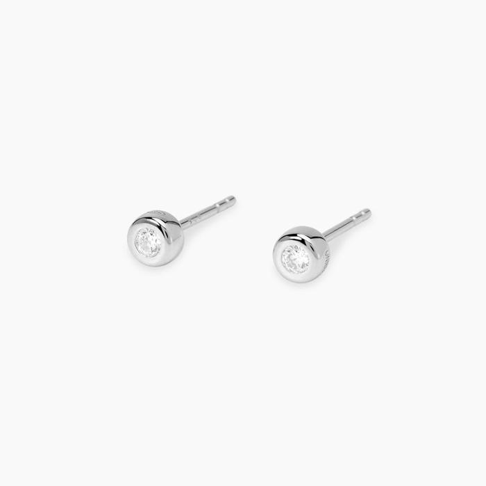 Orecchini a lobo tondi con diamanti lab-grown 0,055 carati My Diamond
