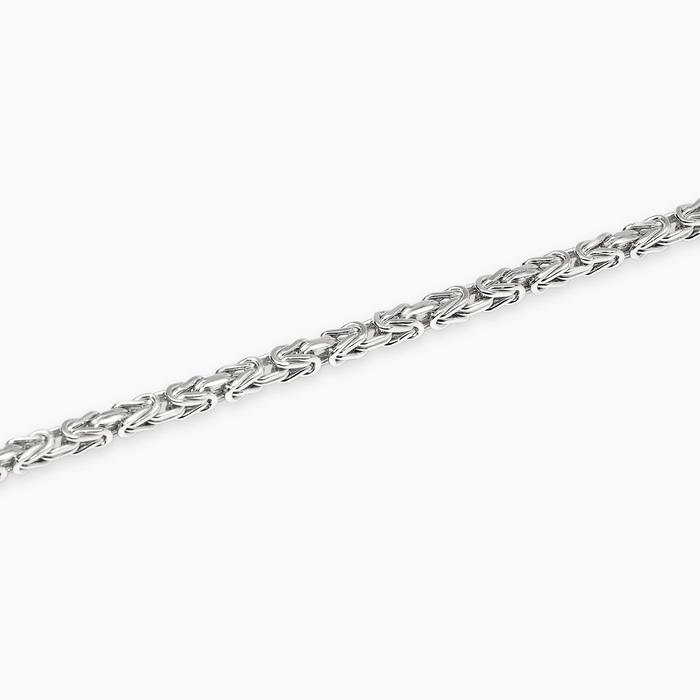Bracciale in argento con catena bizantina Bizantina