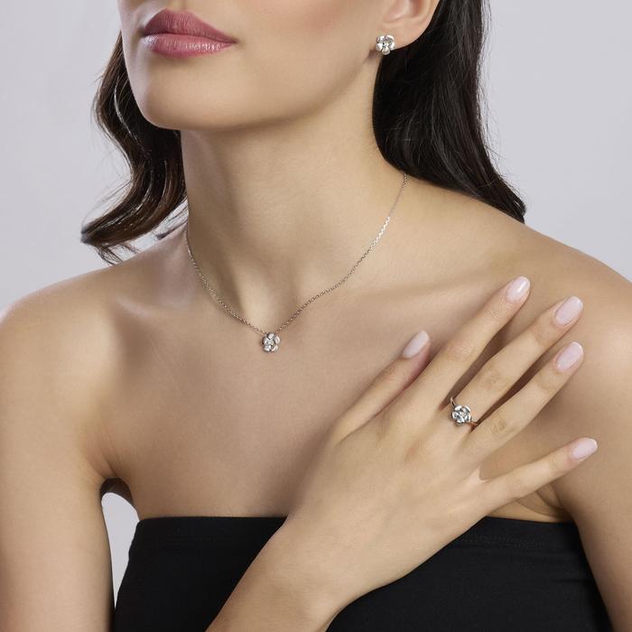 Anello con fiore in argento bulinato MALEDETTA PRIMAVERA