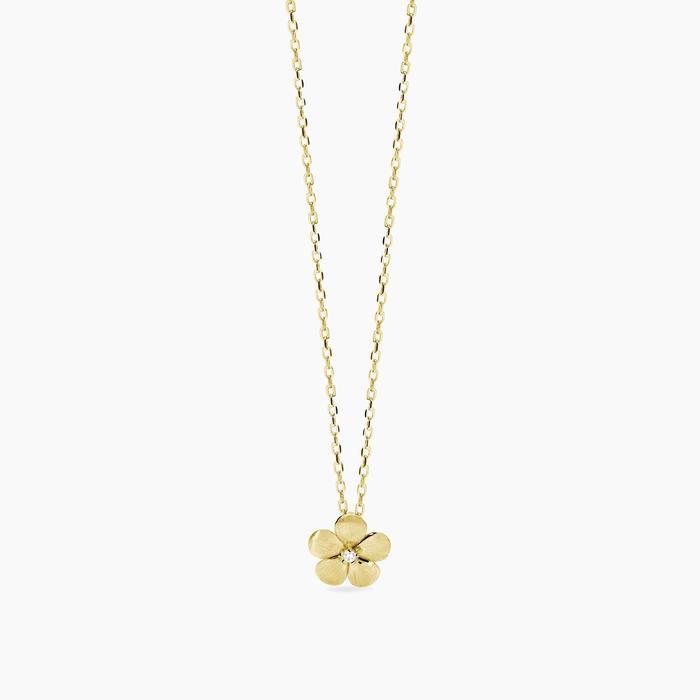 Girocollo con fiore in argento dorato MALEDETTA PRIMAVERA