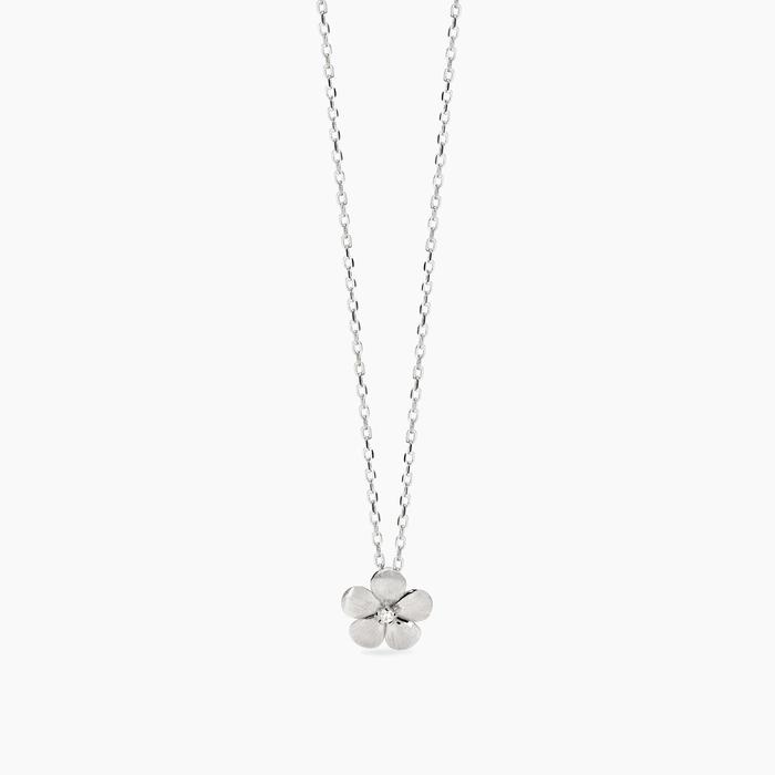 Girocollo con fiore in argento bulinato MALEDETTA PRIMAVERA