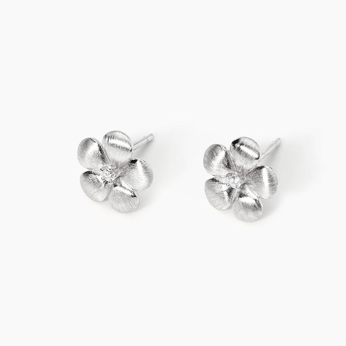 Orecchini fiore in argento bulinato MALEDETTA PRIMAVERA