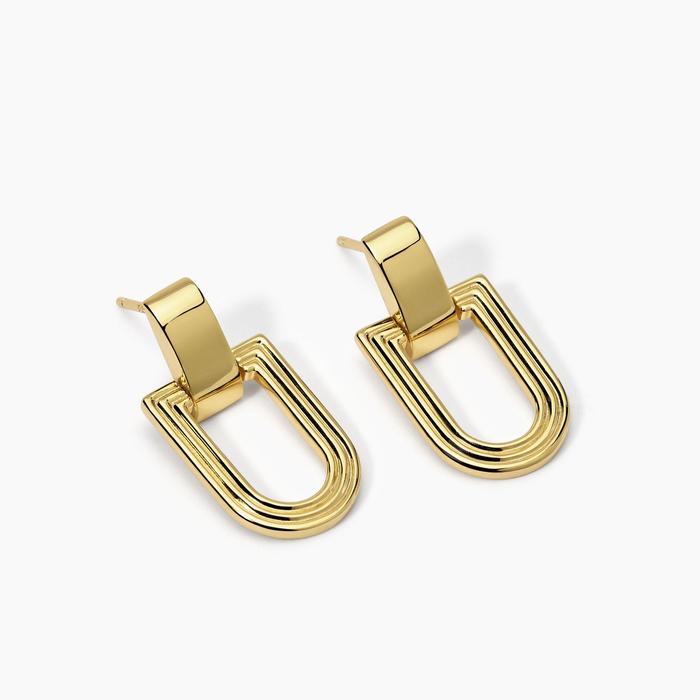 Orecchini in argento dorato ROMA