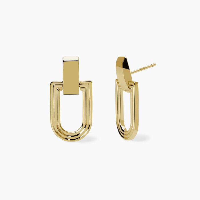 Orecchini in argento dorato ROMA