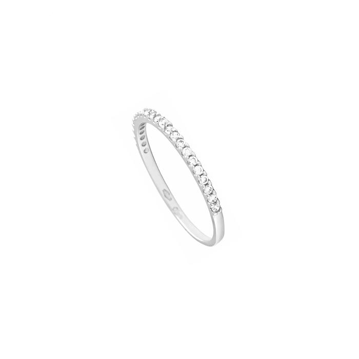 Anello Linea d'Oro Vero e Zirconi