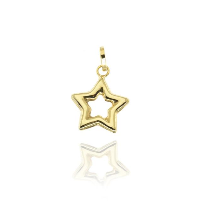 Real Gold Star Pendant