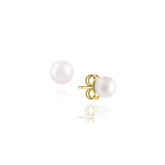 Real Gold Pearl Earrings