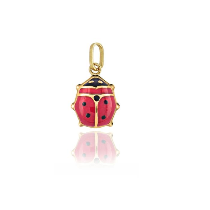 Pendentif coccinelle en or véritable