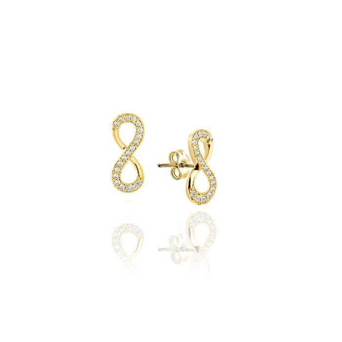 Orecchini Infinito in Oro e Zirconi