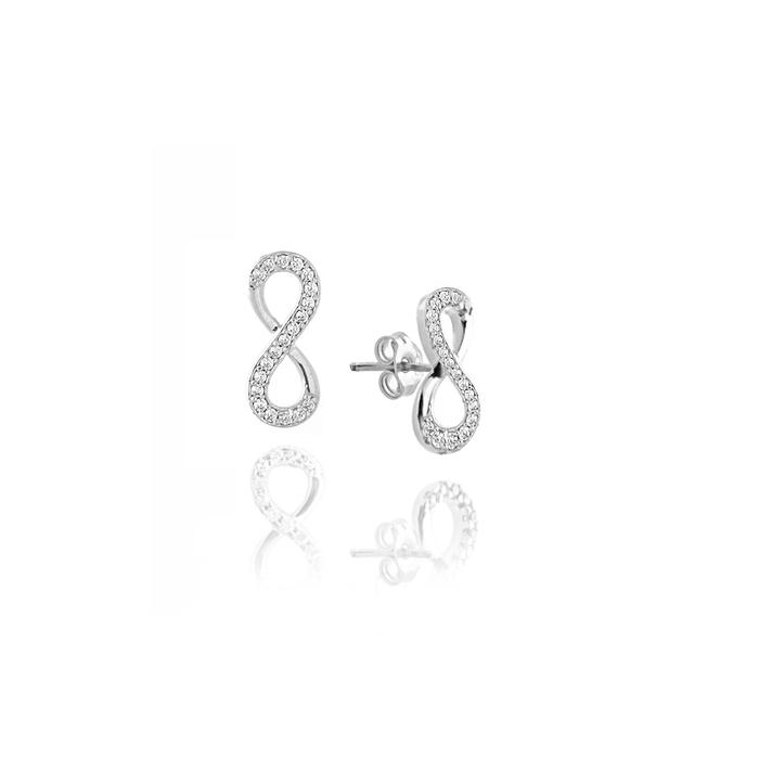 Orecchini Infinito in Oro e Zirconi