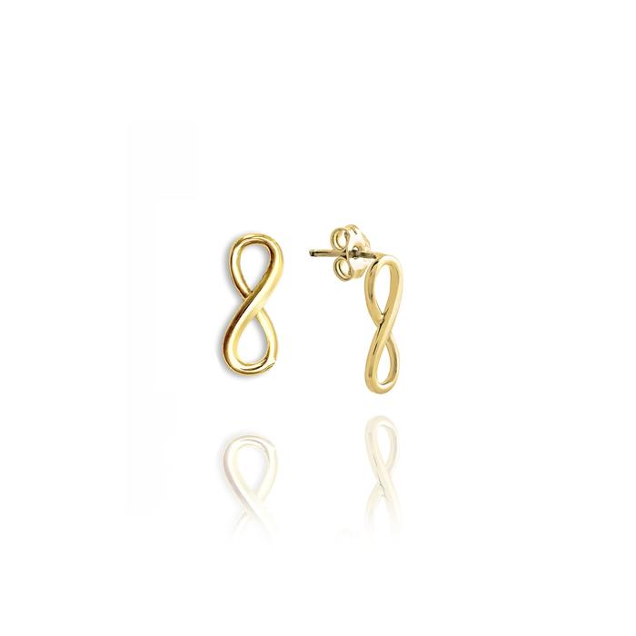 Real Gold Infinity Earrings