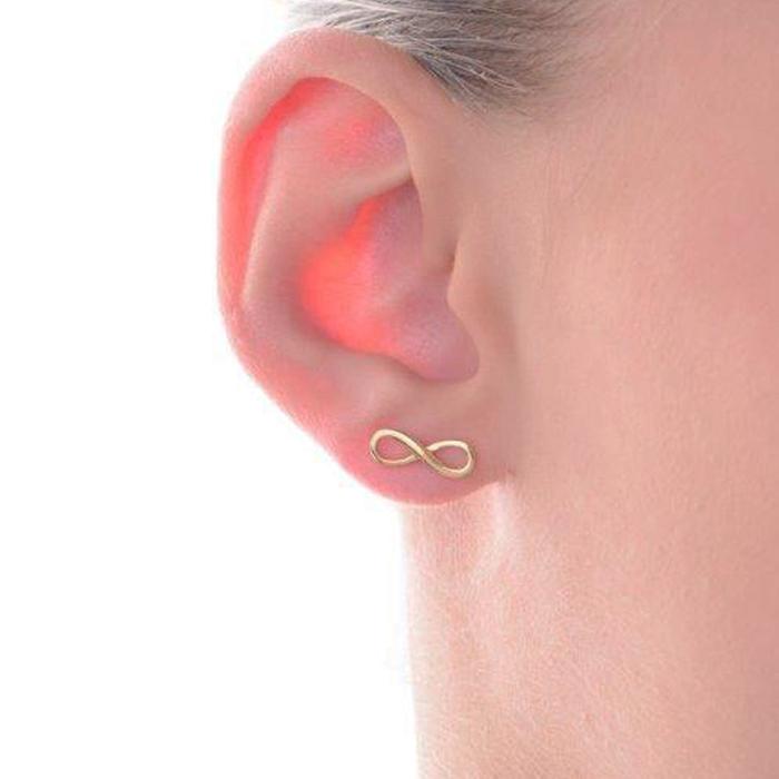 Real Gold Infinity Earrings