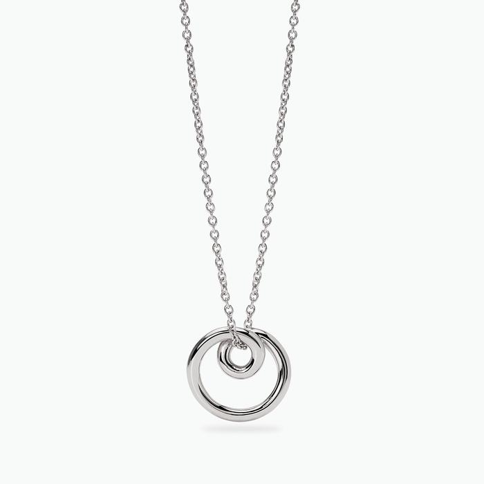 Collana girocollo donna con spirale in acciaio argentato Style 58