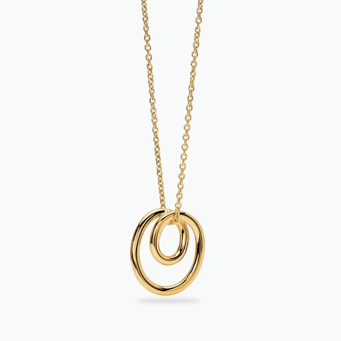 Collana girocollo donna con spirale in acciaio dorato Style 58
