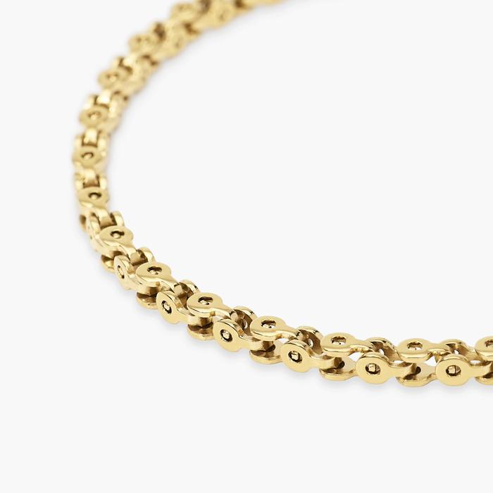 Bracciale uomo in acciaio dorato con catena fancy Style 35