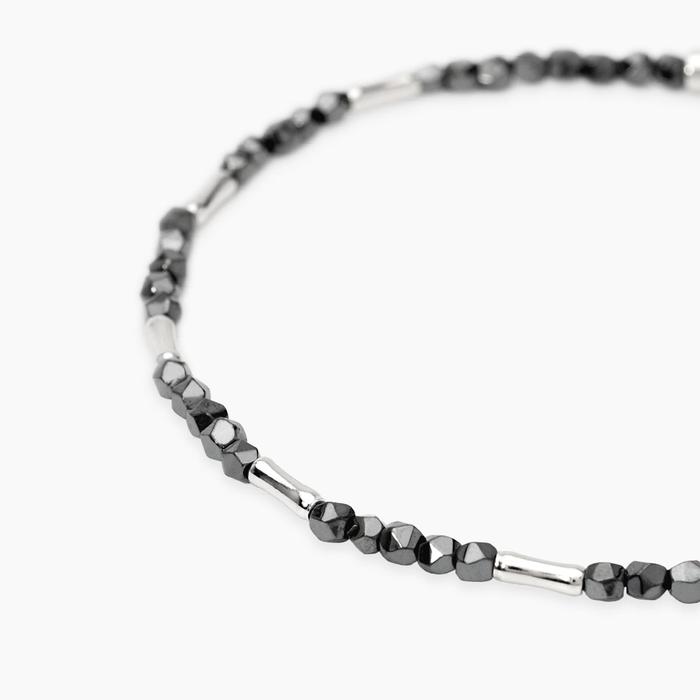 Bracciale regolabile con bambù e sfere di ematite ROCKET