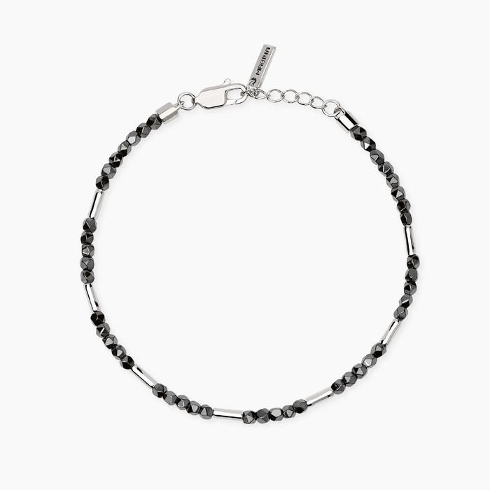 Bracciale regolabile con bambù e sfere di ematite ROCKET
