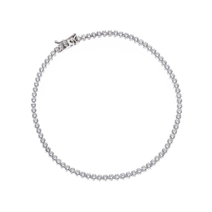 Bracelet en zircon multicolore en or véritable