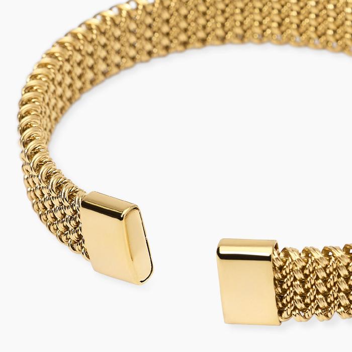 Bracciale cuff dorato con maglia mesh Style 61