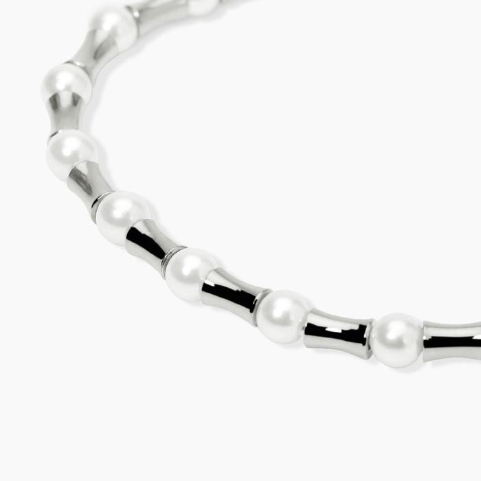 Bracciale con elementi bambù e perle conchiglia Style 79