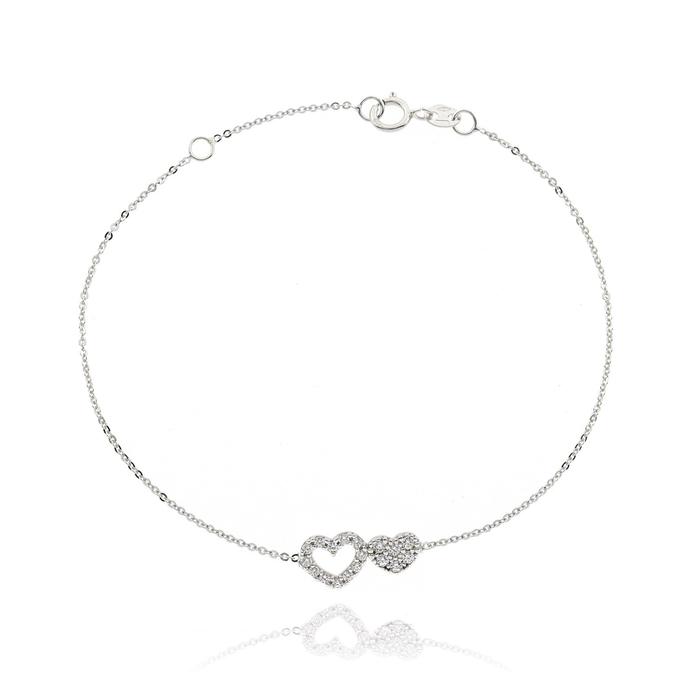 Bracciale Cuore d'Oro Vero e Zirconi