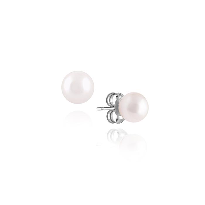 Boucles d'oreilles en or véritable et perles